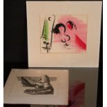 Lot of 2 Lithographs, 20th century