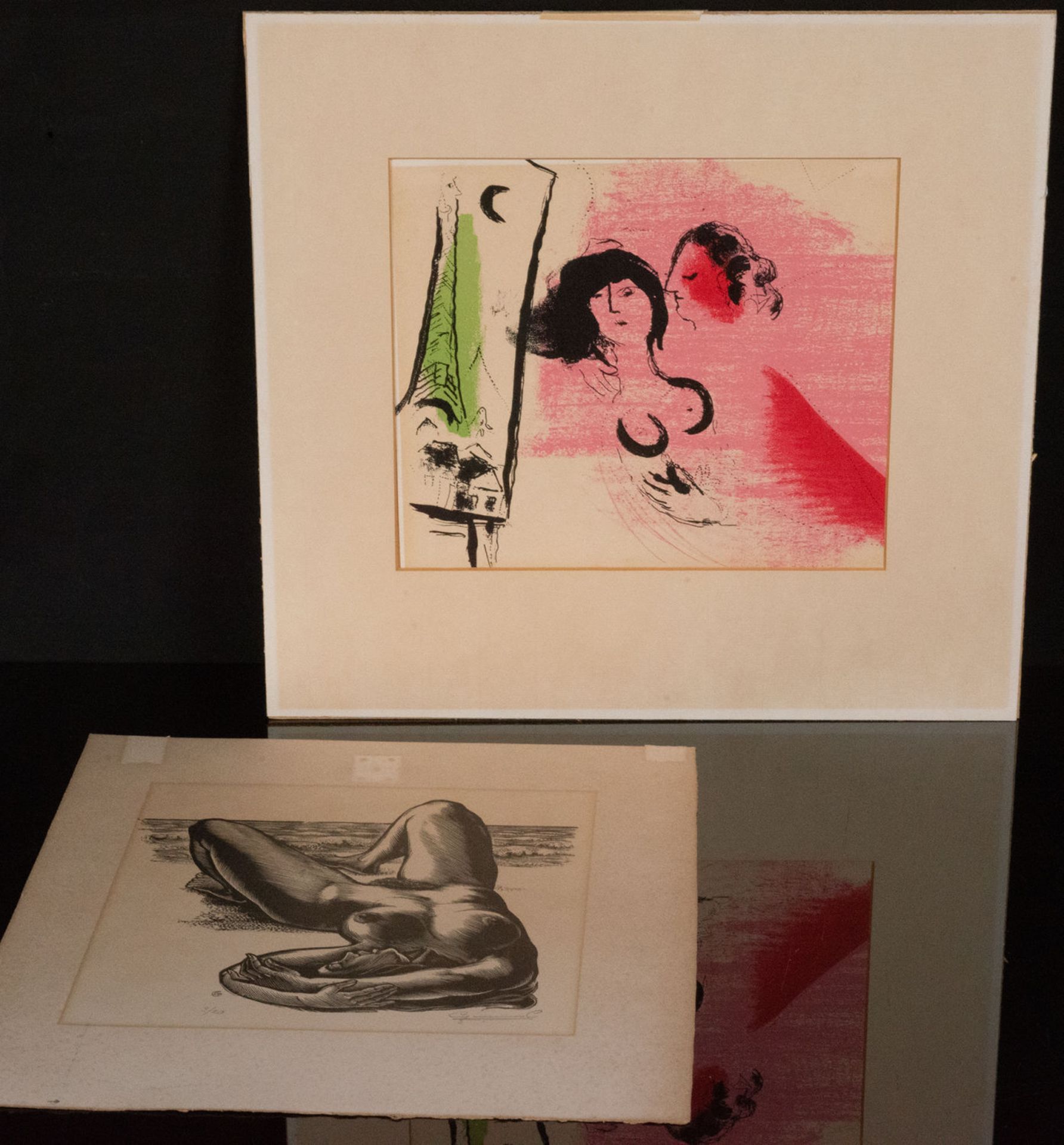 Lot of 2 Lithographs, 20th century