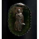 Large Reliquary with the Immaculate Virgin mounted in Glass on silver, 18th century