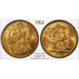 1887 Gold Sovereign Angled J PCGS MS64 #05532079 (AGW=0.2355 oz.)