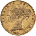 1845 Gold Sovereign Closer 4 5 Good fine (AGW=0.2355 oz.)