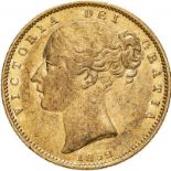 1852 Gold Sovereign Very fine (AGW=0.2355 oz.)