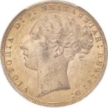 1872 Gold Sovereign St. George PCGS MS63 #39505253 (AGW=0.2355 oz.)