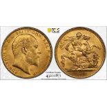 1908 Gold Sovereign PCGS MS62 #43200871 (AGW=0.2355 oz.)