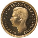 1937 Gold Sovereign Proof Box & COA (AGW=0.2355 oz.)