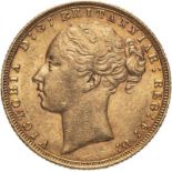1872 Gold Sovereign St. George About extremely fine, reverse edge knock (AGW=0.2355 oz.)