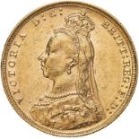 1888 Gold Sovereign Second legend Good extremely fine (AGW=0.2355 oz.)