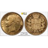 1857 Gold Sovereign PCGS AU58 #44080519 (AGW=0.2355 oz.)