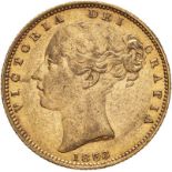 1853 Gold Sovereign WW raised Good very fine (AGW=0.2355 oz.)