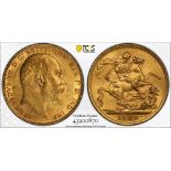 1909 Gold Sovereign PCGS MS62 #43200870 (AGW=0.2355 oz.)