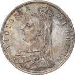 1887 Silver Halfcrown Jubilee Head Uncirculated and toned