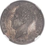 1825 Silver Shilling Third Reverse NGC MS 64 #6317876-003
