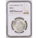 1919 Silver Halfcrown NGC MS 61 #6296885-006