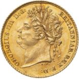 1824 Gold Half-Sovereign Mint state (AGW=0.1176 oz.)