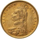 1890 Gold Half-Sovereign With JEB Low shield DISH L512 Good very fine (AGW=0.1176 oz.)
