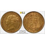 1878 Gold Half-Sovereign PCGS AU55 #42926343 (AGW=0.1176 oz.)