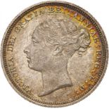 1886 Silver Sixpence Uncirculated