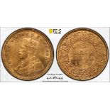 India: British George V 1918 Gold 15 Rupees PCGS MS64+ #42016044 (AGW=0.2353 oz.)