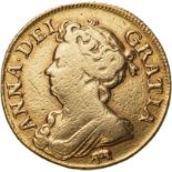 1709 Gold Guinea Elephant & Castle About fine, heavily polished (AGW=0.2459 oz.)