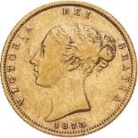 1873 Gold Half-Sovereign Fine (AGW=0.1176 oz.)