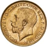 1922 P Gold Sovereign About extremely fine (AGW=0.2355 oz.)