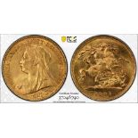 1901 Gold Half-Sovereign PCGS MS64 #37046790 (AGW=0.1176 oz.)