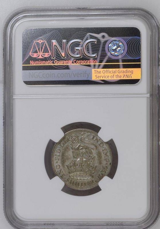 1936 Silver Shilling NGC MS 63 #2118531-040 - Image 2 of 2