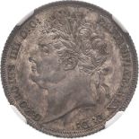 1824 Silver Shilling NGC MS 61 #6318735-008