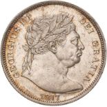 1817 Silver Halfcrown Large Head Good extremely fine