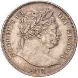 1817 Silver Halfcrown Large Head Extremely fine