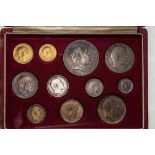 1902 Gold-Silver-Bronze 11-Coin Matte Proof Short Set