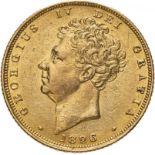 1826 Gold Sovereign About extremely fine (AGW=0.2355 oz.)
