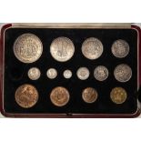 1937 Silver and Bronze 14-Coin Proof Set