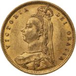 1891 Gold Half-Sovereign No JEB Low shield DISH L513 Good very fine (AGW=0.1176 oz.)