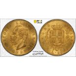 Italy Vittorio Emanuele II (1861-1878) 1865 T BN Gold 20 Lire PCGS MS63 #43416896 (AGW=0.1867 oz.)