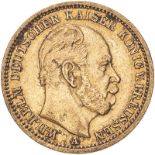 Germany: Prussia Wilhelm I 1875 A Gold 20 Mark Very fine (AGW=0.2305 oz.)
