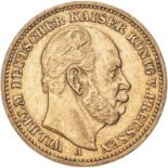 Germany: Prussia Wilhelm I 1887 A Gold 20 Mark Good very fine (AGW=0.2305 oz.)