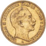 Germany: Prussia Wilhelm II 1889 A Gold 20 Mark Good very fine (AGW=0.2305 oz.)