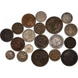 United States Various Dates Silver and Copper Lot of 19 Silver and Copper Cents coins Various Condit