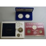 United States Various Dates Silver and Cupro-Nickel Commemorative Proof Sets