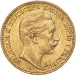 Germany: Prussia Wilhelm II 1899 A Gold 20 Mark Extremely fine (AGW=0.2305 oz.)