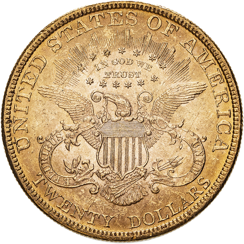 United States 1893 Gold 20 Dollars Liberty Head - Double Eagle Good very fine (AGW=0.9856 oz.) - Image 2 of 2