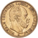 Germany: Prussia Wilhelm I 1882 A Gold 20 Mark Very fine (AGW=0.2305 oz.)