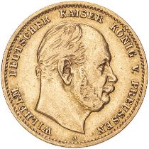 Germany: Prussia 1875 A Gold 10 Mark Wilhelm I Very fine (AGW=0.1152 oz.)