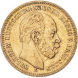Germany: Prussia Wilhelm I 1883 A Gold 20 Mark Very fine (AGW=0.2305 oz.)