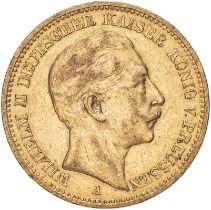 Germany: Prussia Wilhelm II 1890 A Gold 20 Mark Good very fine (AGW=0.2305 oz.)
