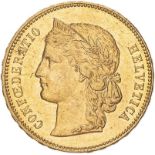 Switzerland 1895 Gold 20 Francs Good very fine (AGW=0.1867 oz.)