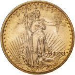 United States 1908 Gold 20 Dollars Saint-Gaudens; Double Eagle; No Motto Extremely fine (AGW=0.9676