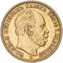 Germany: Prussia Wilhelm I 1873 B Gold 20 Mark Good extremely fine (AGW=0.2305 oz.)