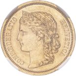 Switzerland 1883 Gold 20 Francs NGC MS 62 #2126812-038 (AGW=0.1867 oz.)